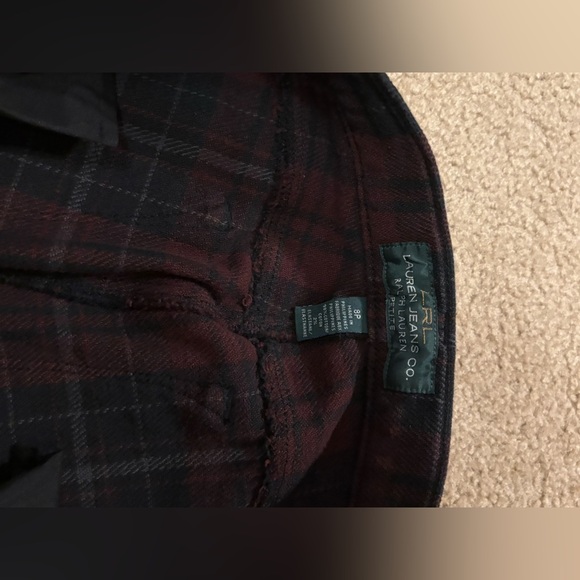 Ralph Lauren Plaid Jeans Modern Straight Size 8P - Picture 3 of 11